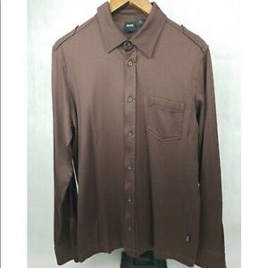 🔥Hugo Boss Black Label 🔥Brown Slim-Fit Shirt L